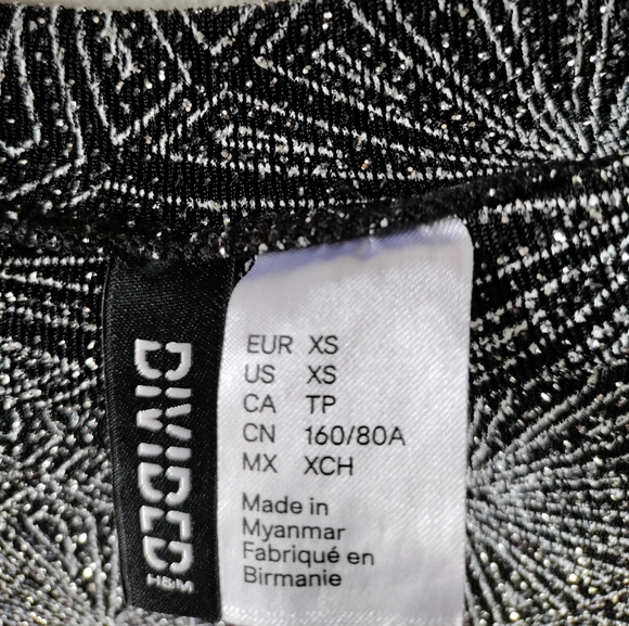 Women's black Long sleeve glitter sparkle crop top - Picture 6 of 6